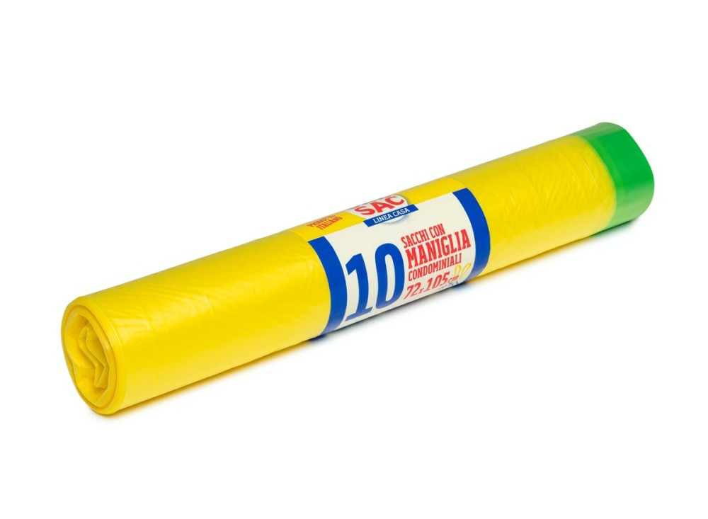 SACCHI CONDOMINO C/MANIGLIE RT.10 72X105 GIALLO