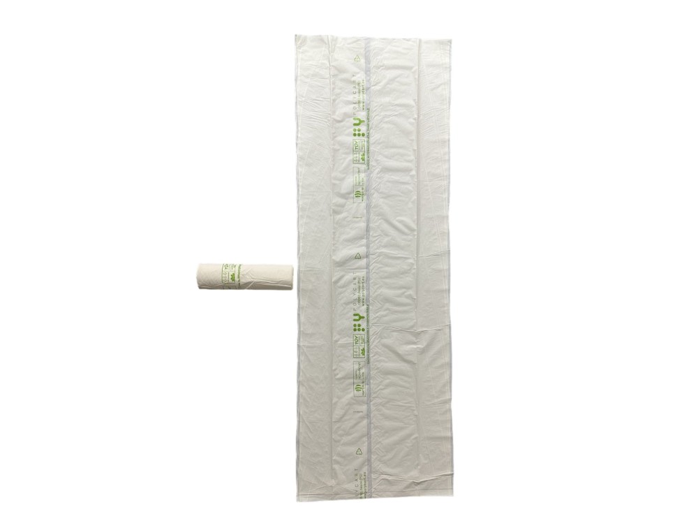 Sacchi per Pattumiera in Mater-Bi Bianco, in Diverse Capacità