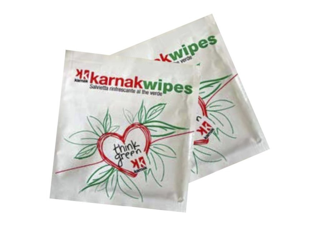 Salvietta Rinfrescante ed Igienizzante al The Verde, Compostabile