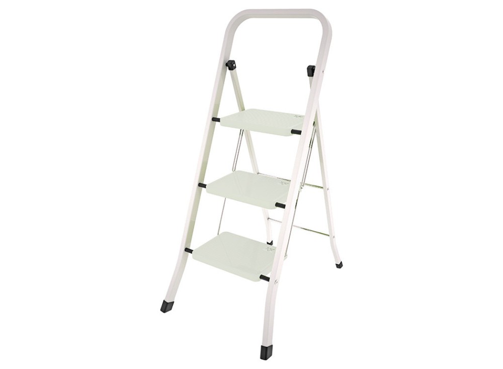 Scala in Acciaio, a 3 Gradini, Antiscivolo, 106 Cm