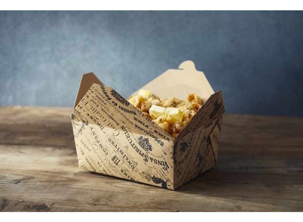 Scatola per Street Food con Decori Linea Vintage