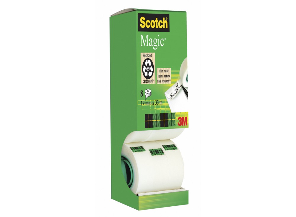 Scotch Magic 810, Nastro Adesivo Invisibile, Trasparente,Vari Formati