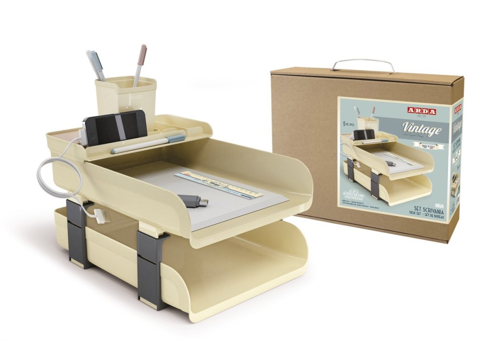 Set 5pz. Scrivania Vintage