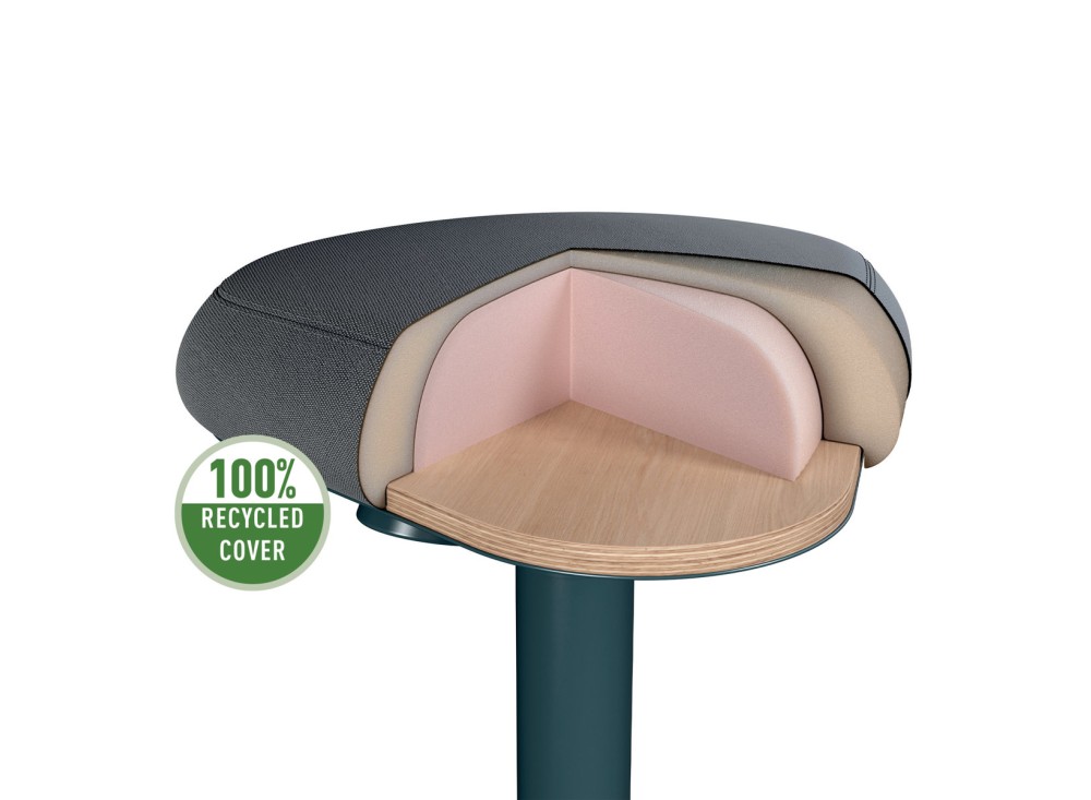 Sgabello Active, Disponibile nella Versione "Seduta" o "In Piedi", GrIgio Scuro