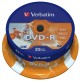 Spindle Dischi DVD-R e DVD+R, Stampabili, 4,7 Gb, 25 Pezzi
