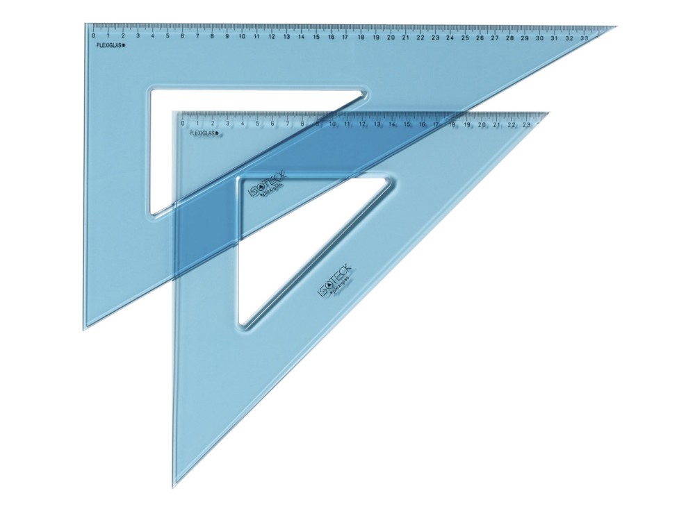 Squadre da Disegno in Plexiglas, Versioni da 45° e 60°