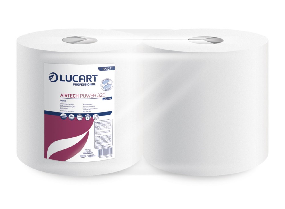 Strofinaccio AirTech Power 320, 320 Strappi, 100% Pura Cellulosa, Carta a Secco Airlaid