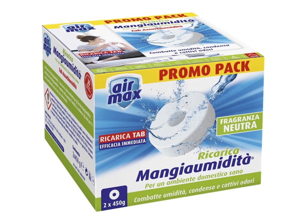 Tab Solida Ricarica Mangiaumidità, Disponibile in 2 Profumazioni, gr 450. cad