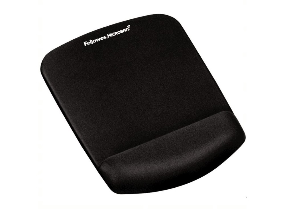 Tappetino per Mouse con Poggiapolsi PlushTouch, Nero