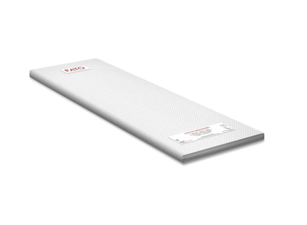 Tovaglia in Carta Bianca, Riciclata, Formato cm 100x100; Cf.100