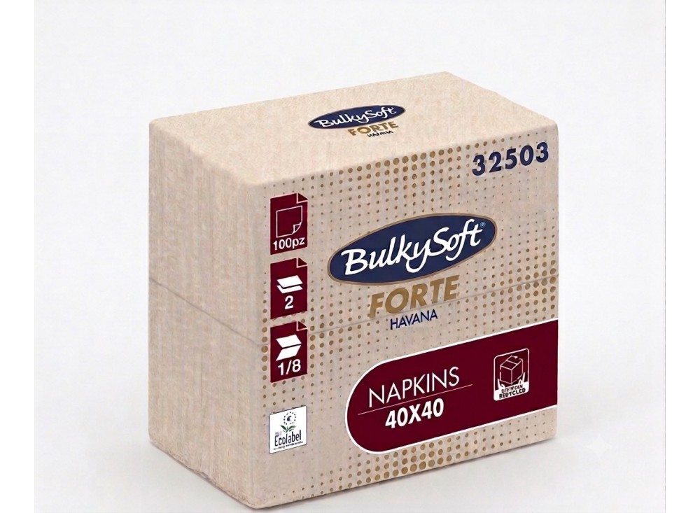 Tovaglioli 40x40 cm havana BulkySoft Forte, cf 20x100 pz