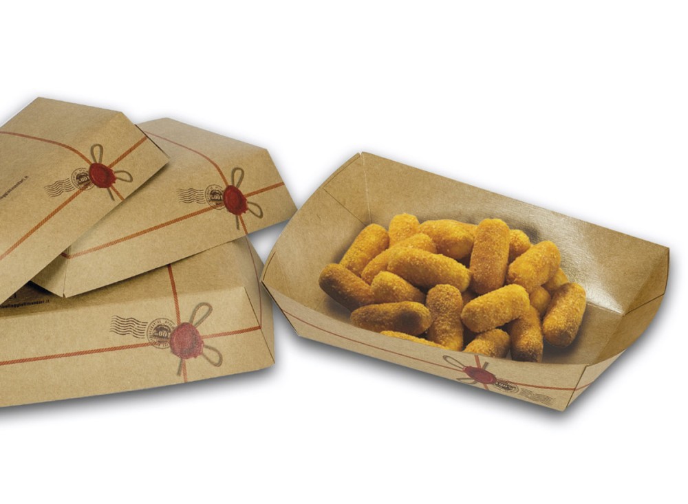 Vassoio per Alimenti in Carta, Disponibile in Diverse Misure