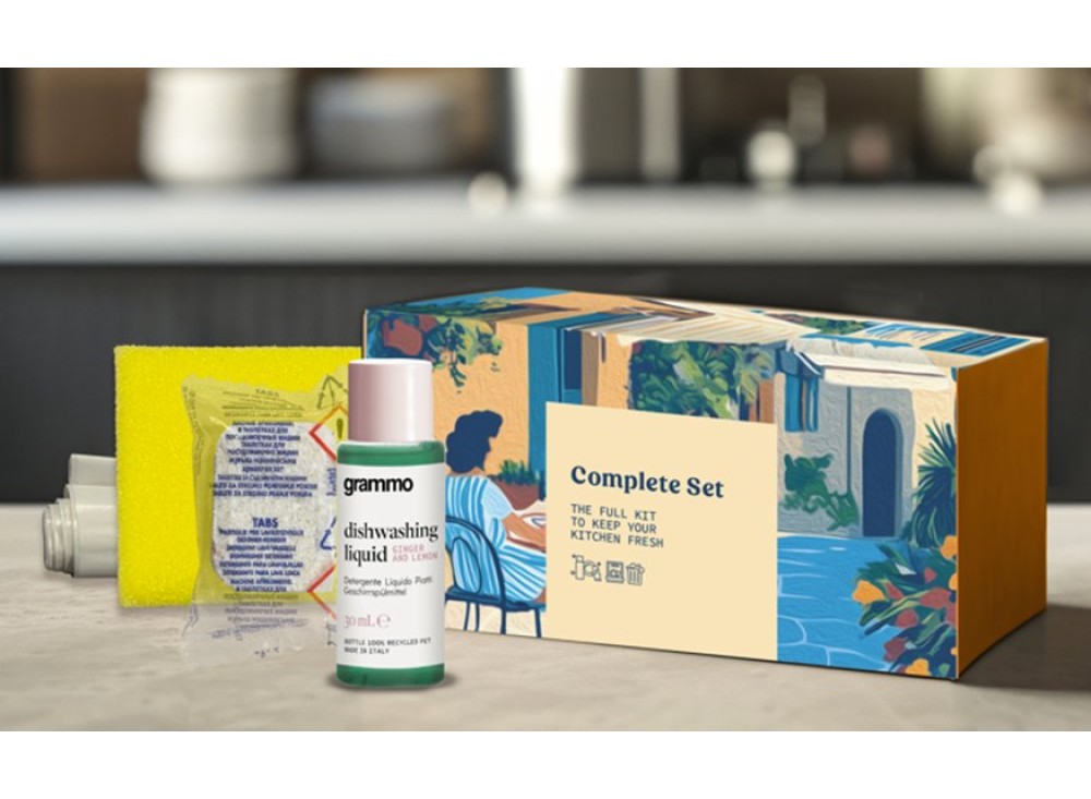 WELCOME KIT CUCINA 4PZ: DET PIATTI, PASTIGLIA, SPU