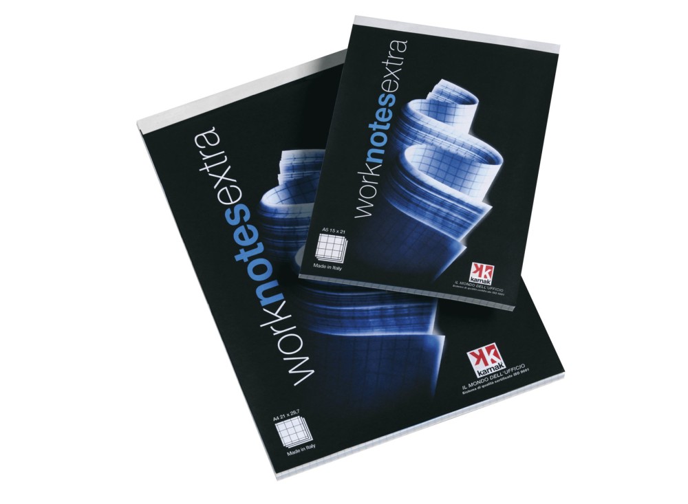 WorknotesExtra Block-Notes per Appunti, a Quadretti da 5 mm., 70 Fogli
